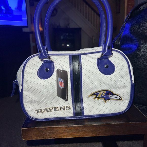 NFL Handbags - NFL White and Blue Perforated Bag